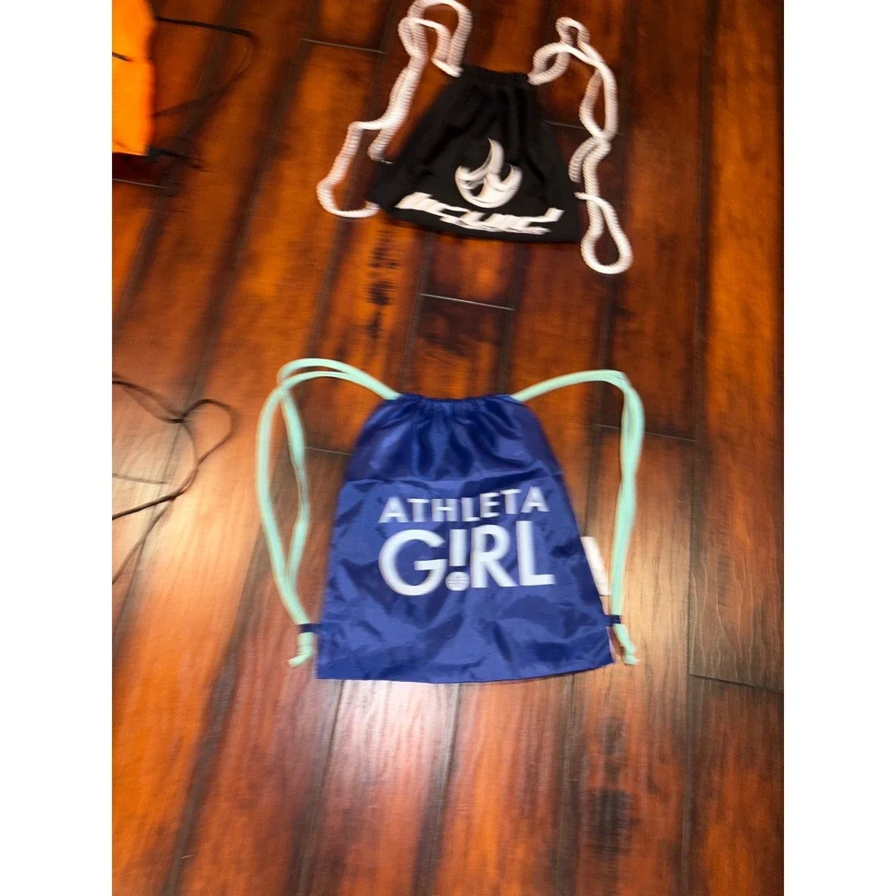 Bundle 4 Athletic athleta Drawstring Backpacks Gym Bags Sport Mesh & Printed‎